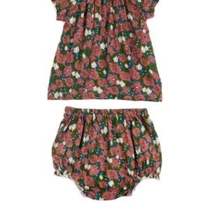 NWOT Milkbarn Organic Teal, Pink Dress w/Bloomers